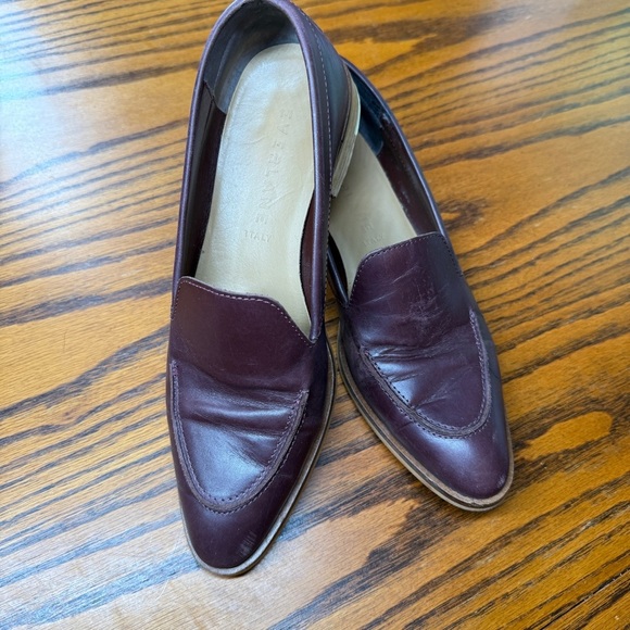 EVERLANE Modern Leather Burgundy Loafers Flats Women’s Size 7.5 Italian Made - Picture 2 of 9
